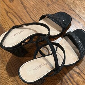 Maripe Black Heeled Shoes Elegant Design